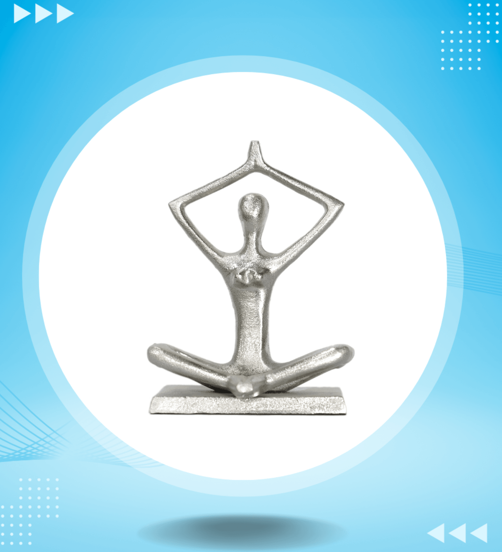 Modern Metal Sculpture of a Woman in a Yoga Pose for Home Decor Items & showpieces Items, Decorative Showpiece for Living Room, Bedroom, Dinning Room