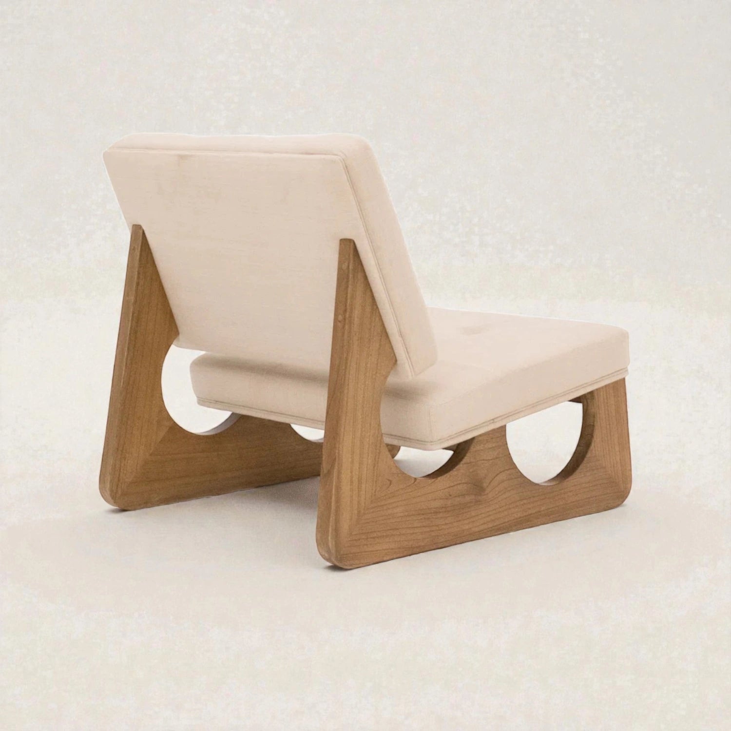 Raven Solid Teak Wood & Fabric Upholstery Armchair