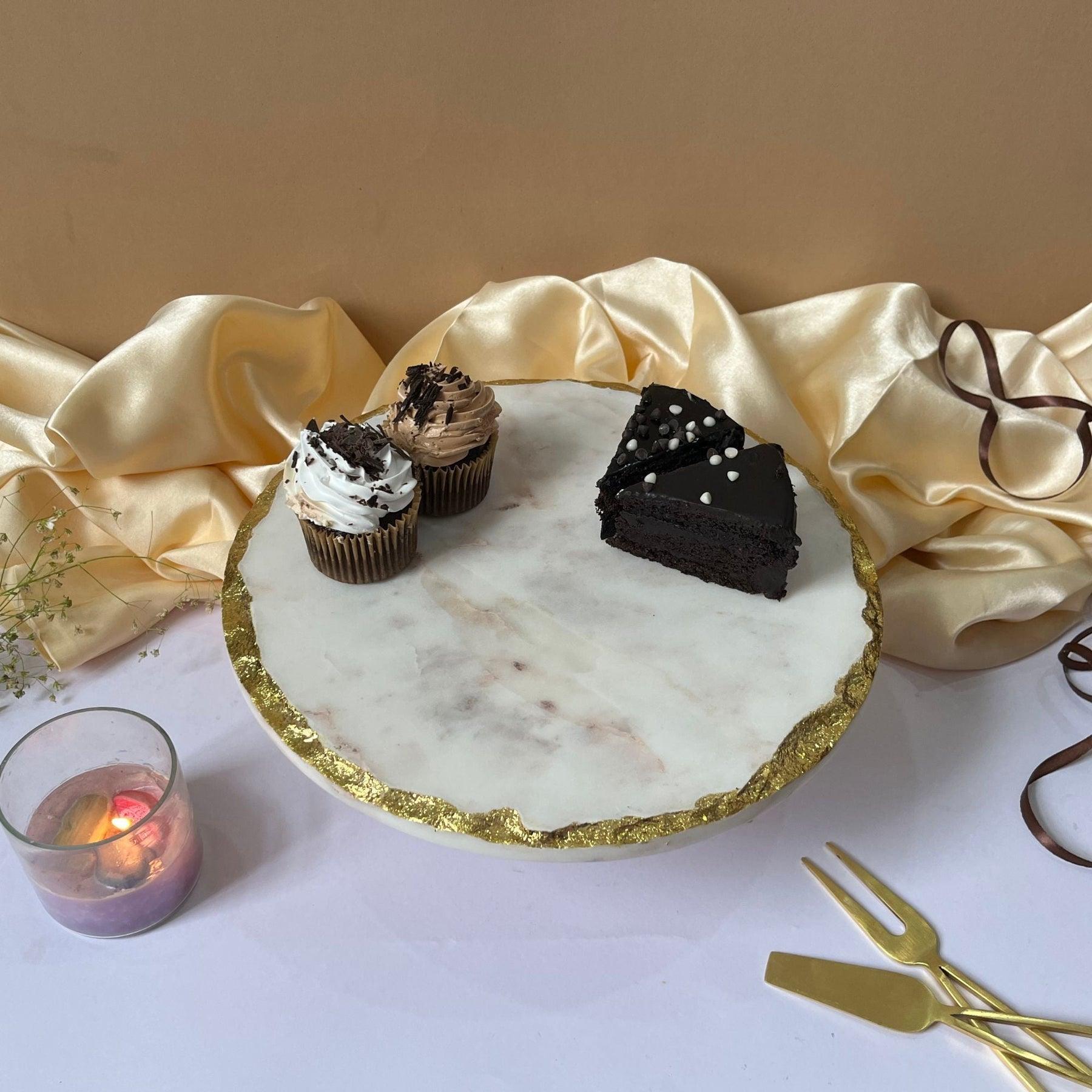 White Marble Cake Stand |  Luxurious Dessert Display Stand