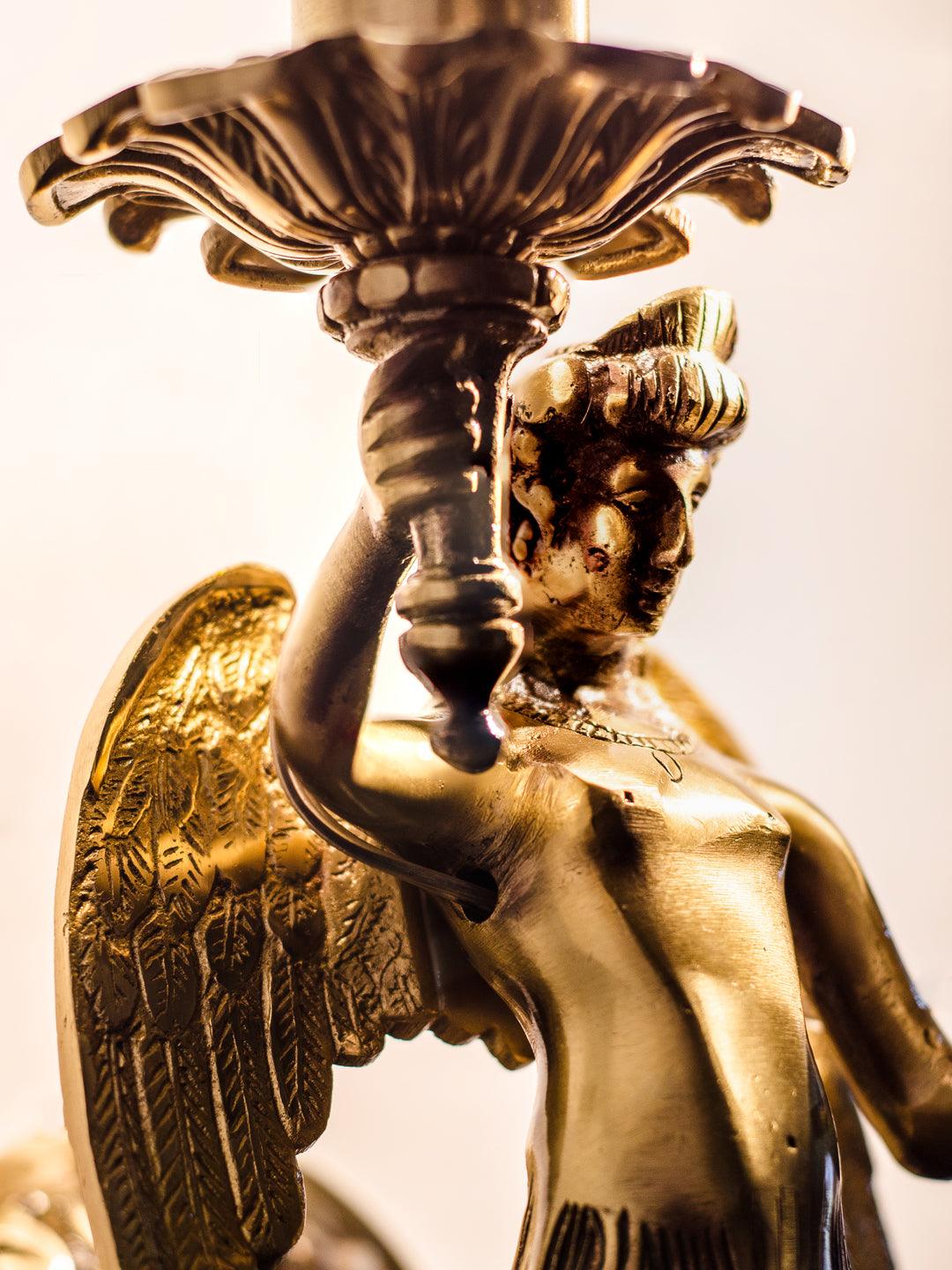 Mermaid cast brass wall sconce