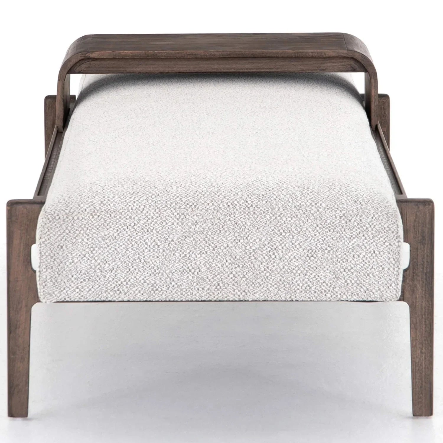Luxqen Teak Wood & Fabric Upholstery Bench