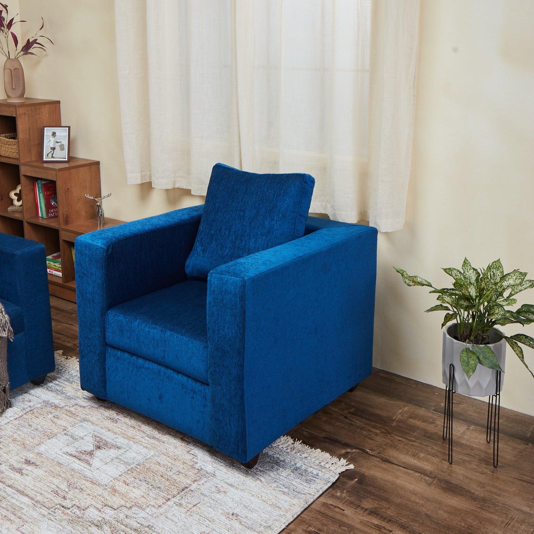 Agatti Fabric Sofa (Blue)