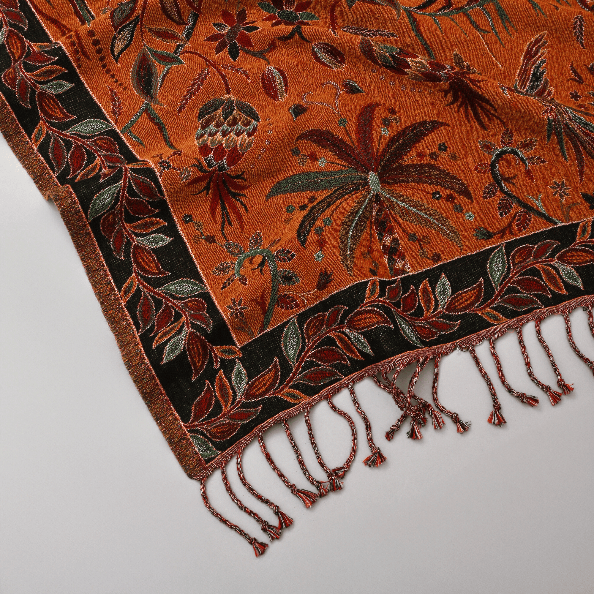 Songs of Nature Pure Cotton & Woollen Throw Blanket | Luxury Living Room & Bedroom Decor