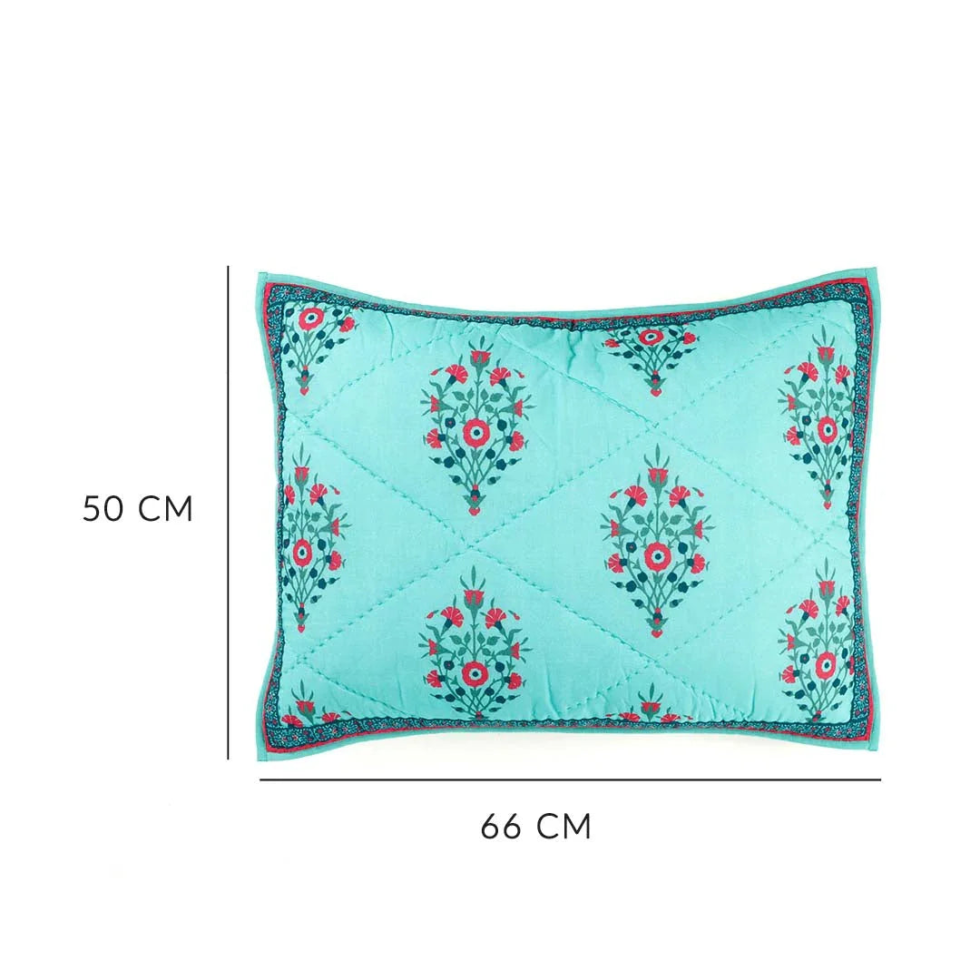 Erica Green Quilt With Sham Set