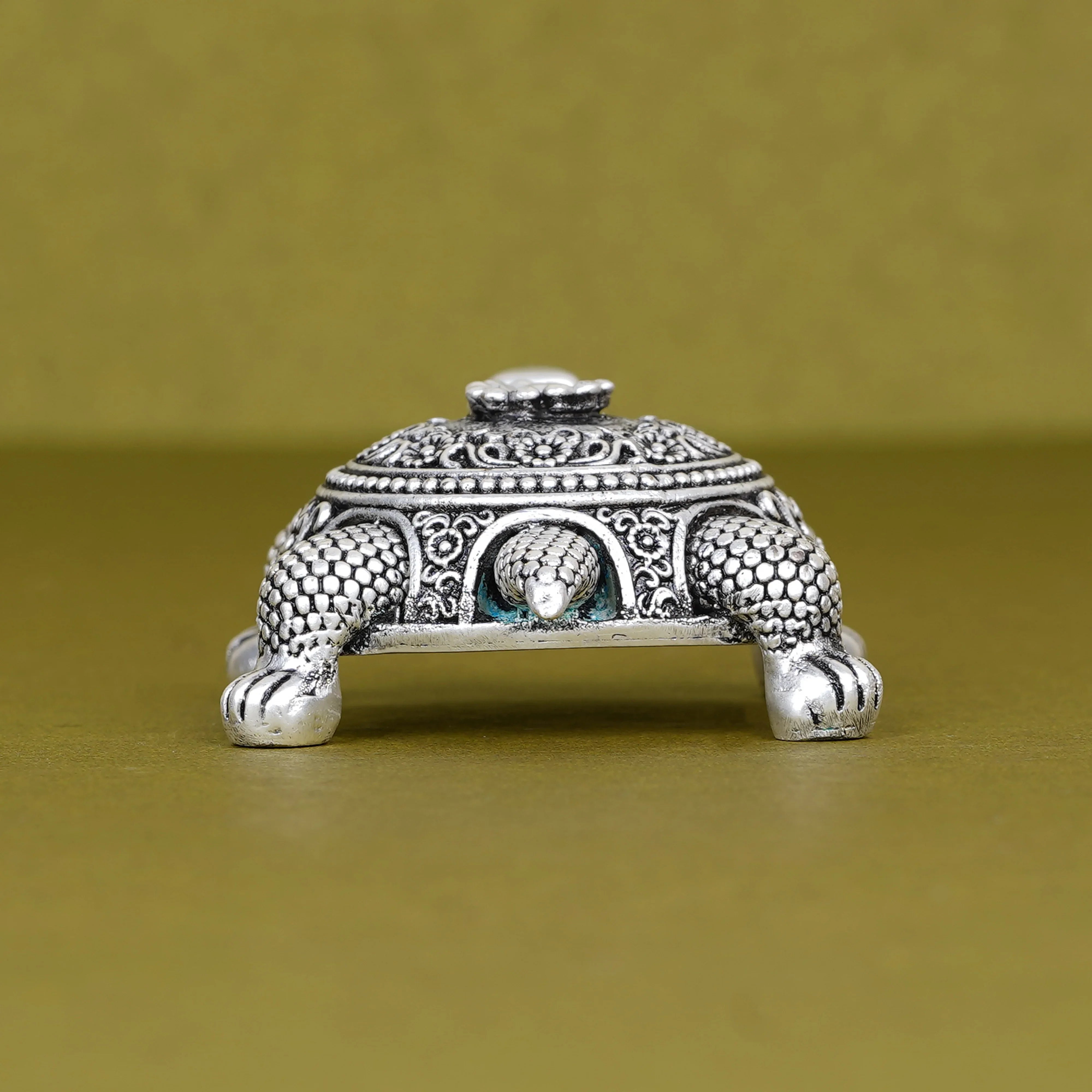Silver Plated Brass Tortoise Paperweight