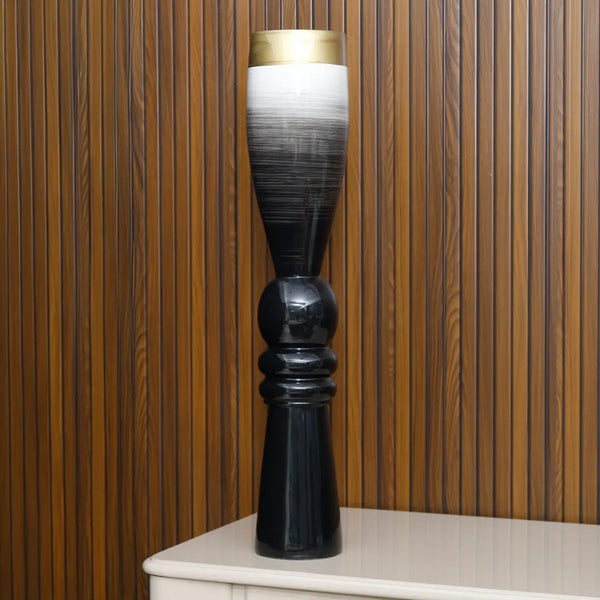 Trumphet Brushed Slate Flower Vase