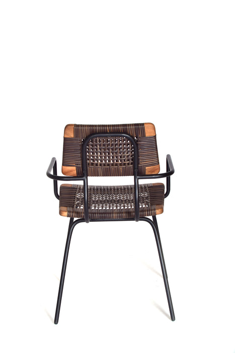 The Sieve Wicker Chair with Arms
