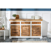 Whitewave Solid Wood Sideboard With Three Drawer And Door Storage Unit (Sideboard)