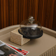 Marble-Cake And Dessert Stand With Lid