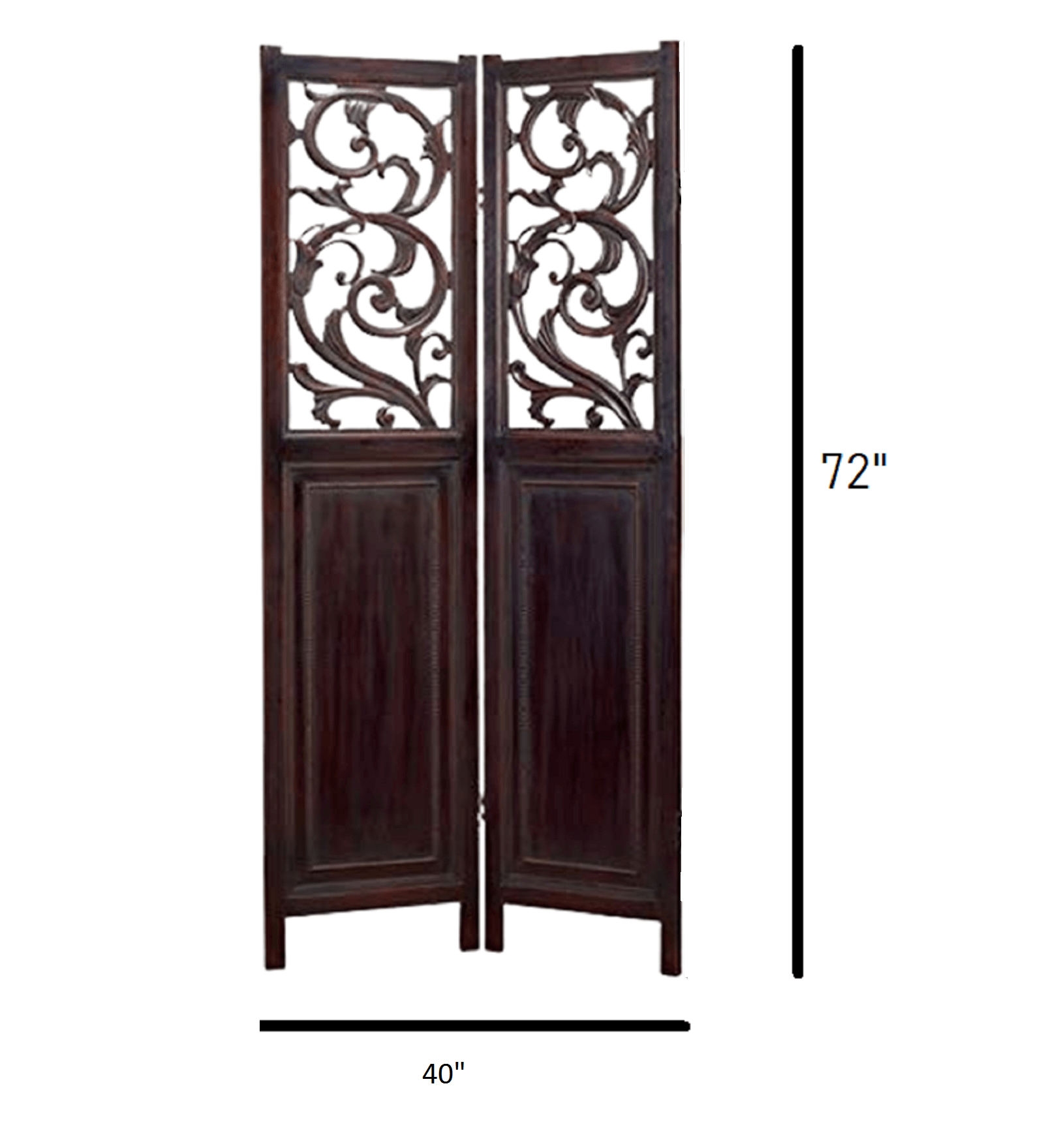 Mango Wood Frame & MDF Jali Folding Room Separator