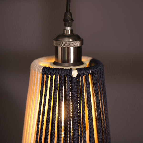 Nevy Whisper Persian Blue And Natural Pendent Lamp