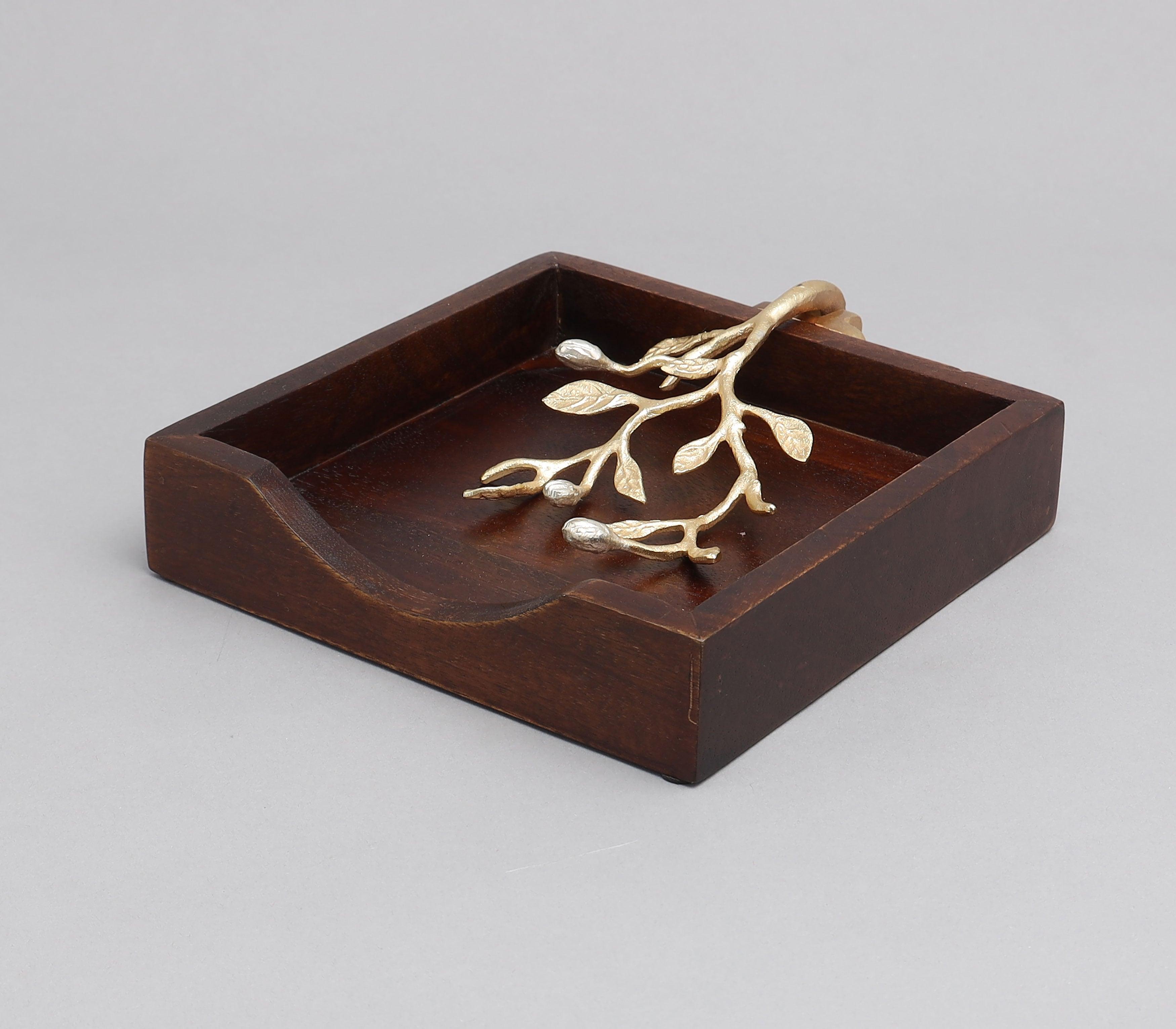 Leaves with Bud Serviette Holder