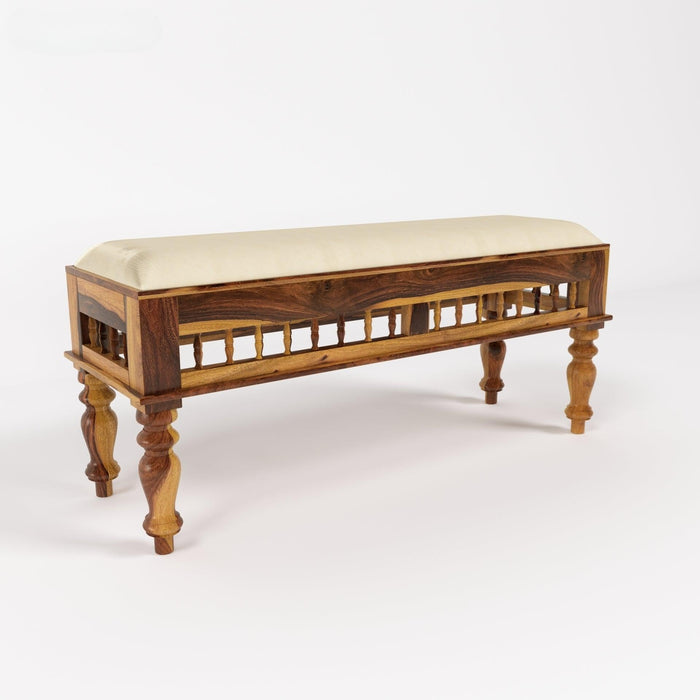 Rinika Bench | Decorative Siting for Living Room | Sheesham Wood Furniture