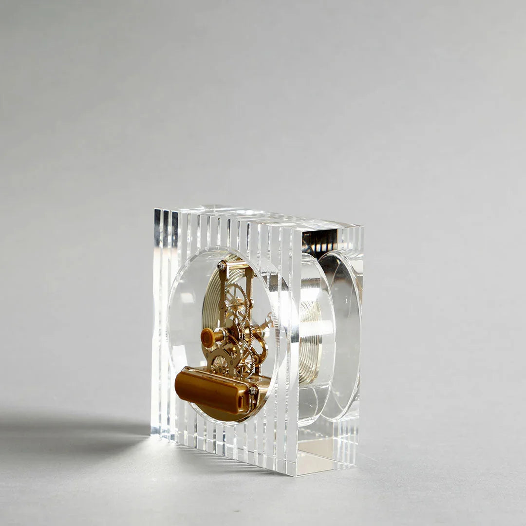 Vesper Gold Crystal Clock