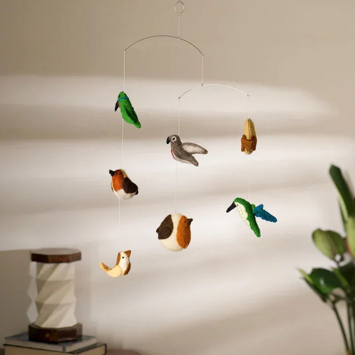 Felt Ornaments - Hanging Mobile (Birds)