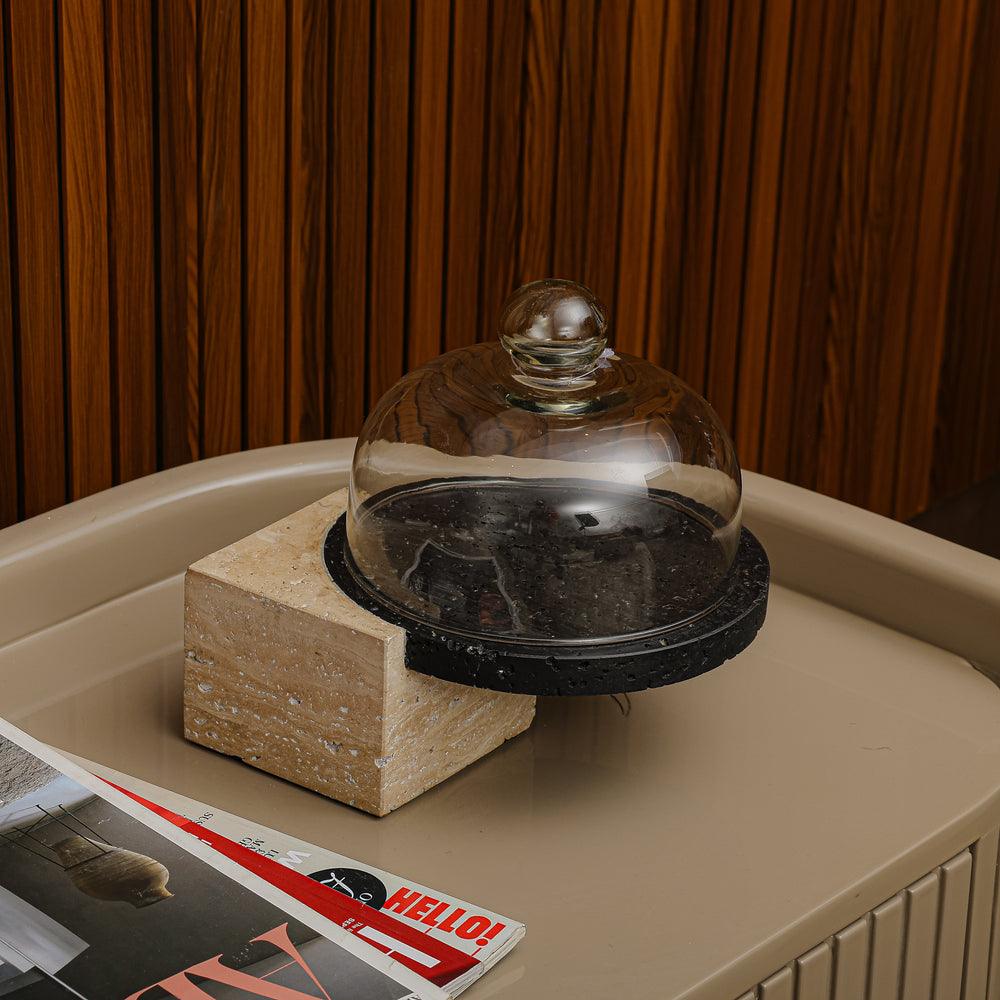 Marble-Cake And Dessert Stand With Lid