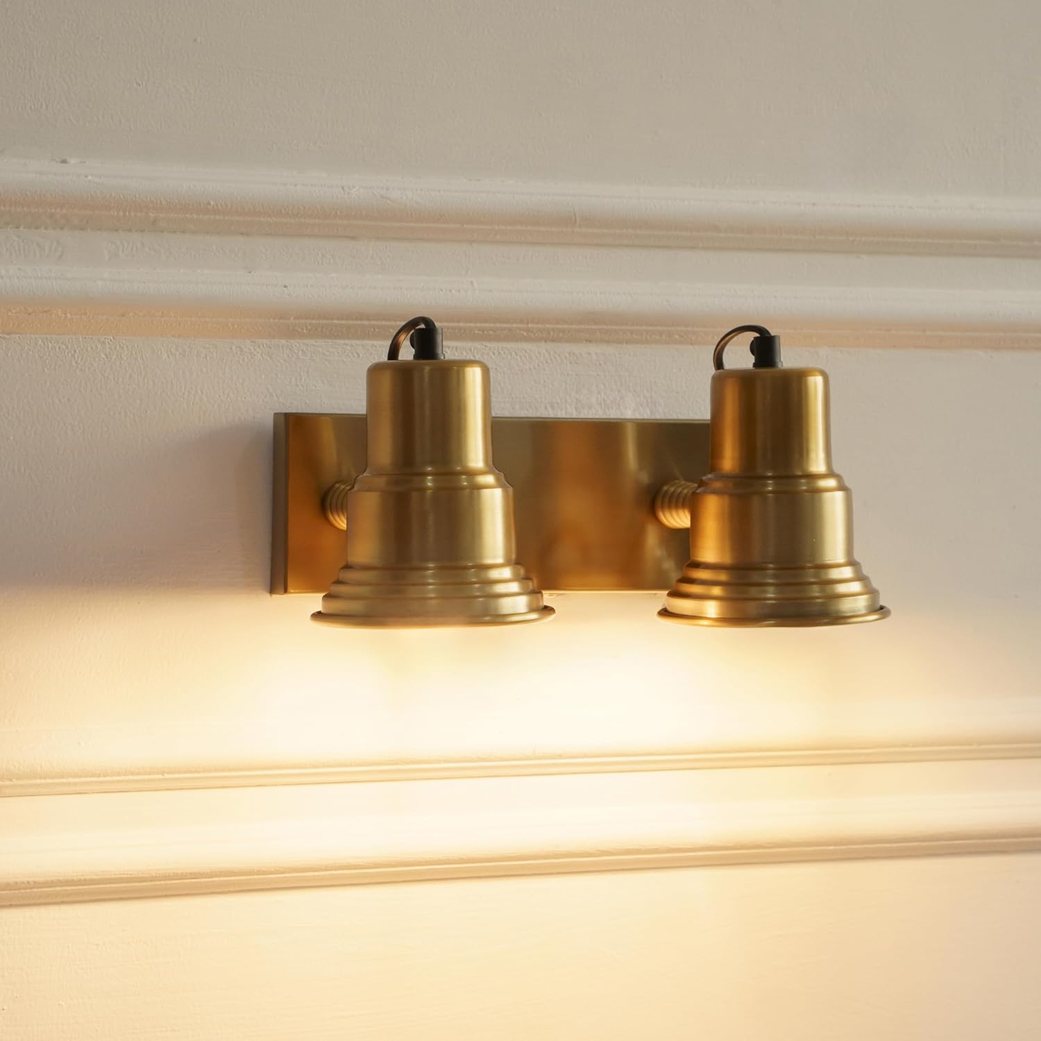 Spot Light Wall Lamp Antique Brass Finish with Double Movement | Picture Light to Highlight Showpiece, Above Mirror - Focus Wall Light