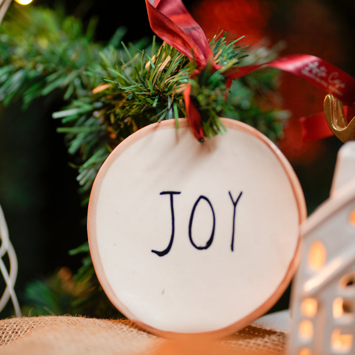 Joy Festive Ornament | Cheerful Holiday & Xmas Decoration