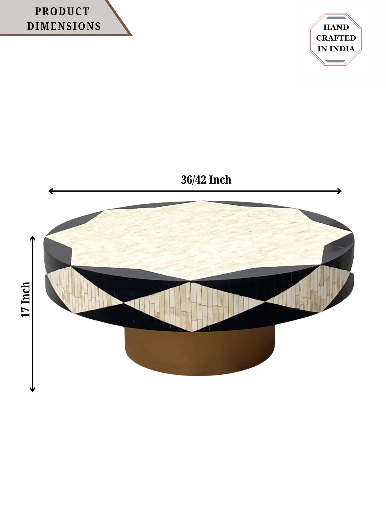 Philly Inlay Round Coffee Table -Eliza