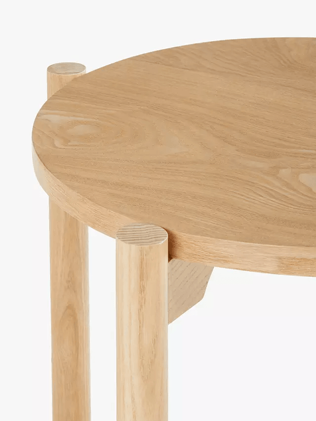 Stacked Premium Mango Wood Cane Side Table for Living Room | End Table