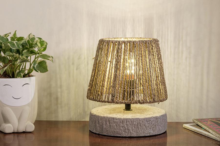 Modern Decorative Table Lamp | Rope Resin Table Lamp for Bedroom Side Table | Night Lamp