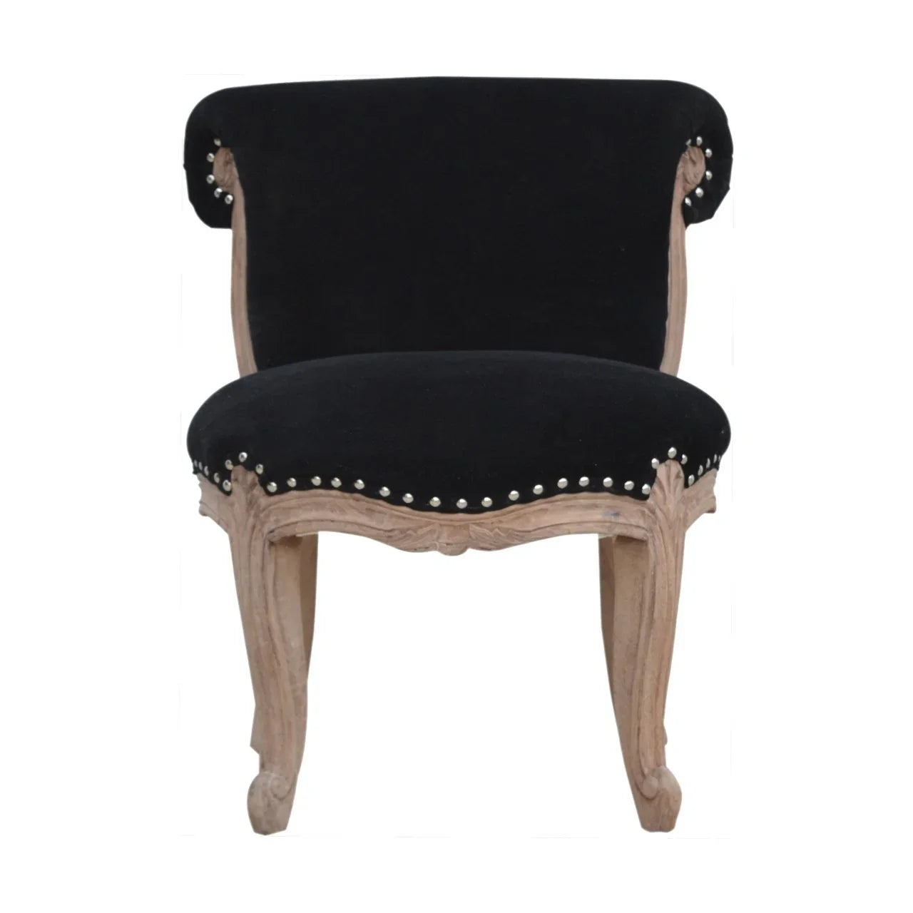 Copy of Velvet Accent Chair | Mango Wood Chair with Studded Design | Accent Chair for Living Room