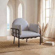 Como Black Outdoor Lounge Chair | Modern Aluminium Frame Accent Chair
