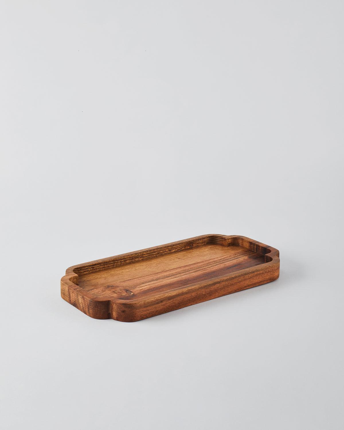 Acacia Wood Serving Tray | Wooden Serving Platter Snack Serving Tray
