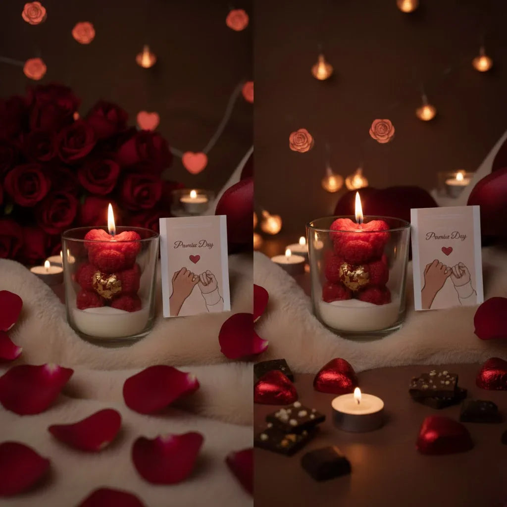 LoveBug Teddy Candle