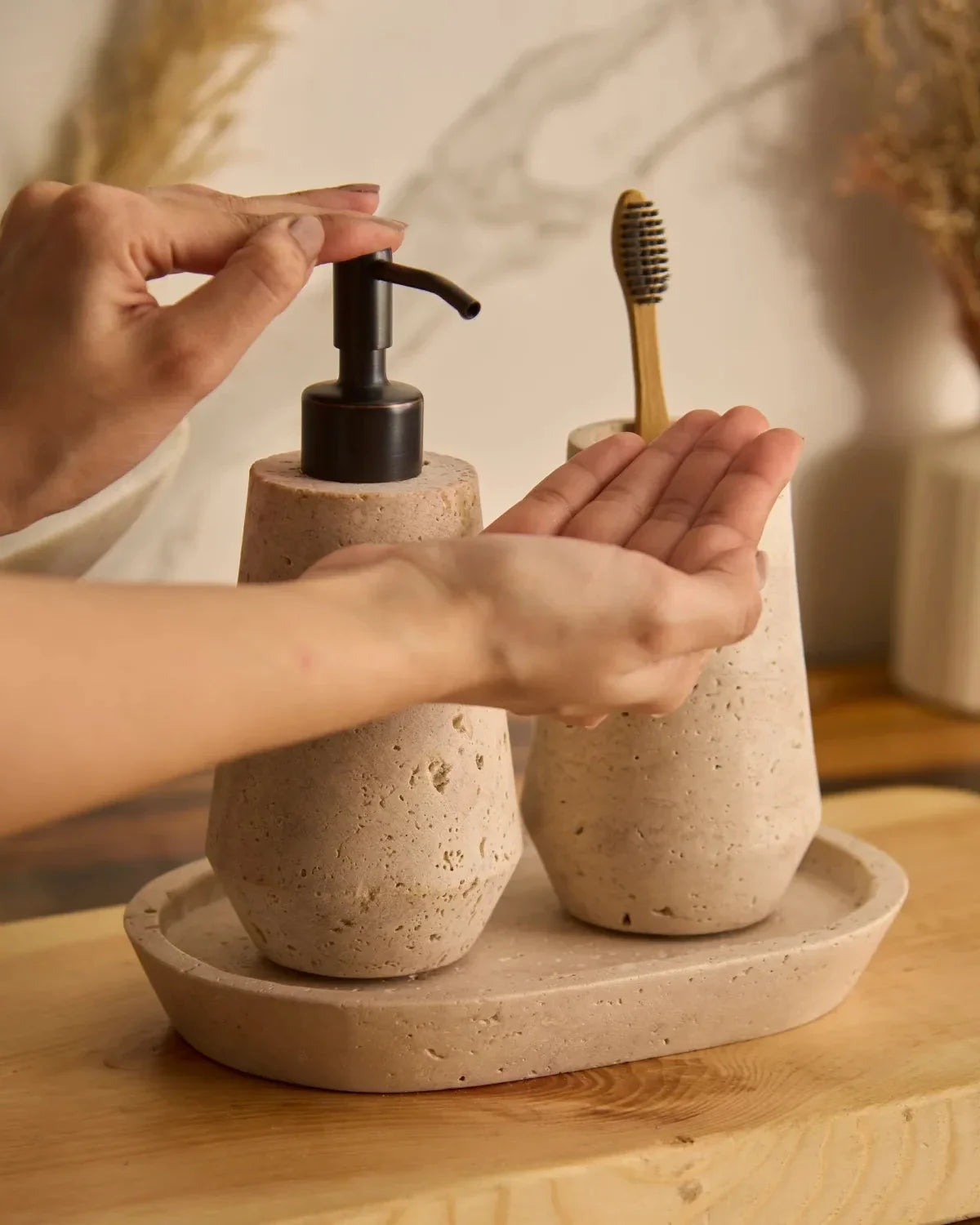 Otel Travertine - Dispenser Set