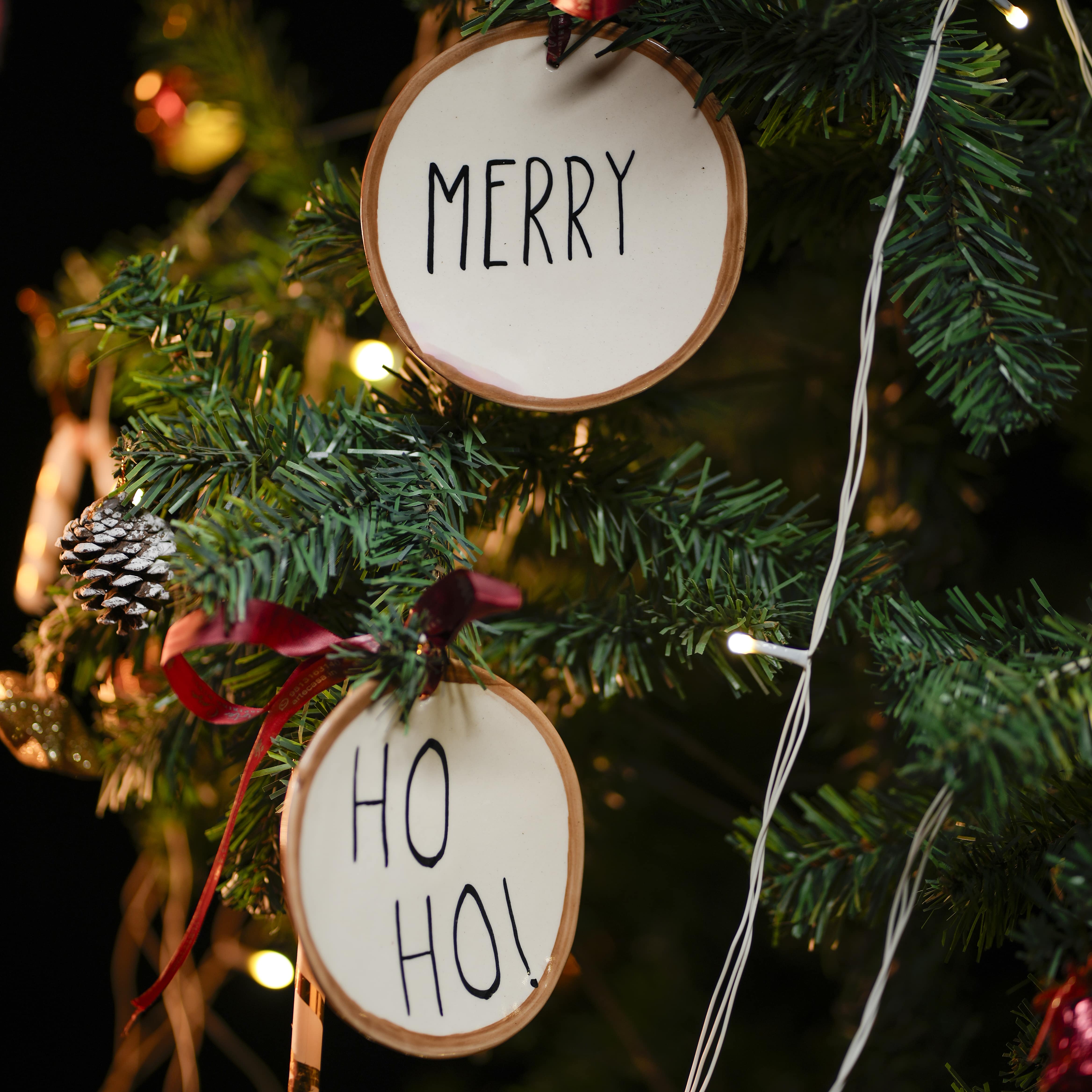 Merry festive ornament