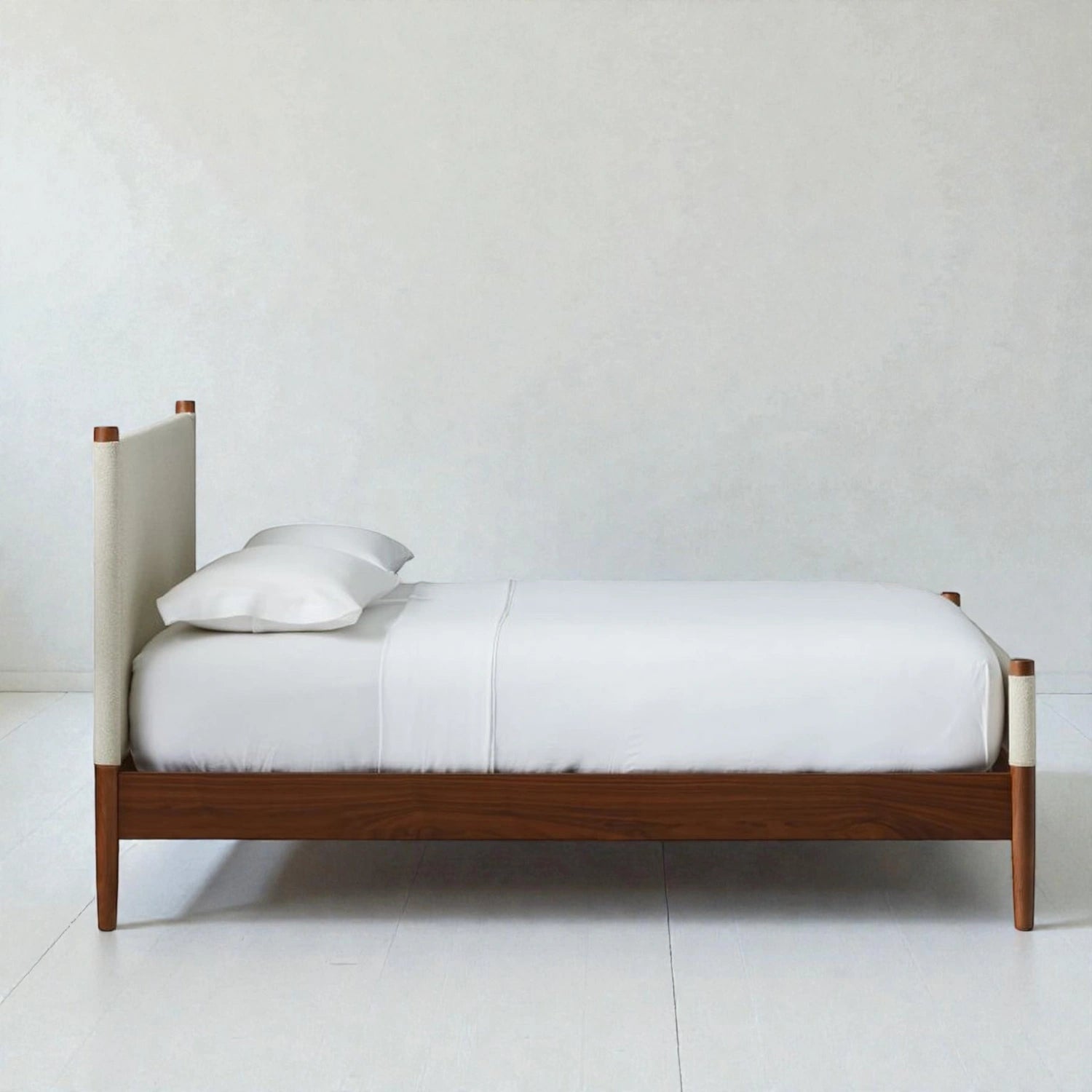 Walko Solid Teak Wood And Fabric Upholstery