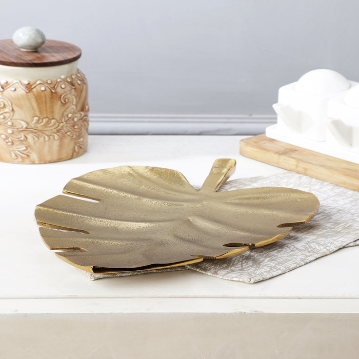 Serving Tray Platter | - Monestra Palm Leaf