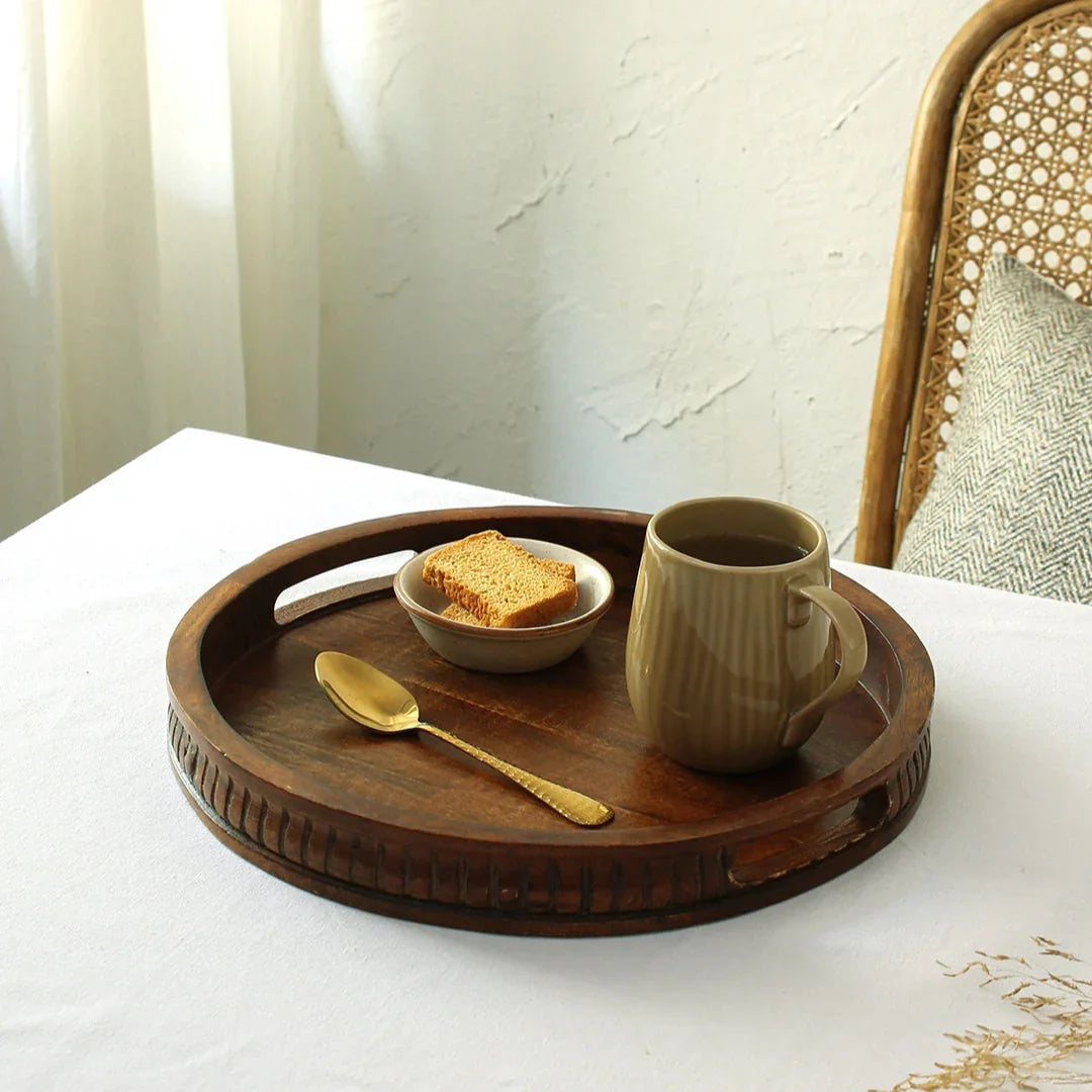 Kavar Tray In Brown Colour