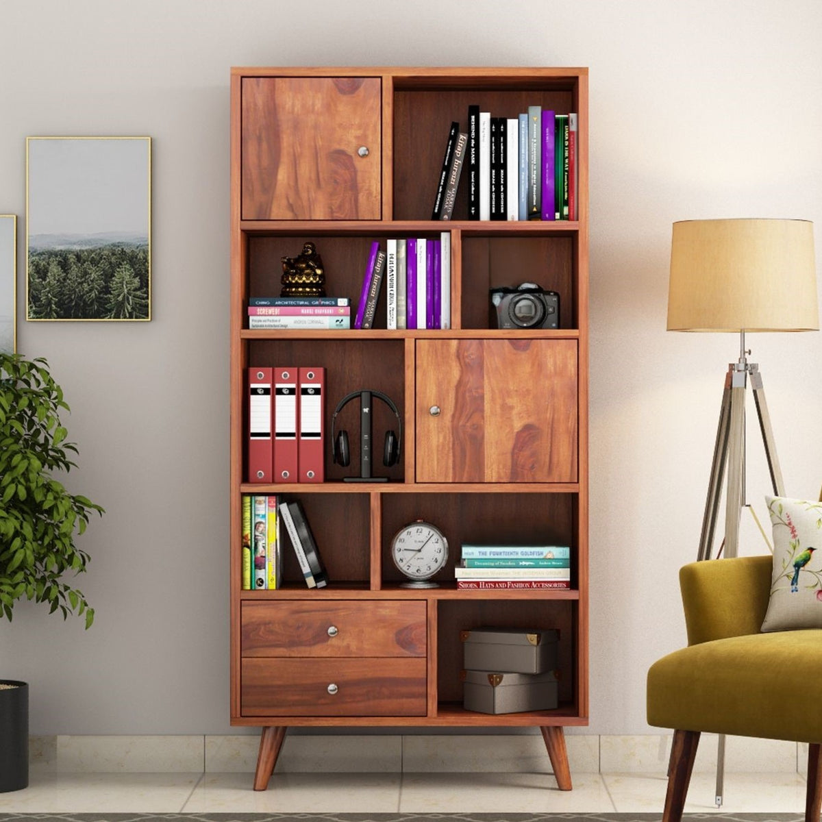 Neptune Bookshelf | Sheesham Wood