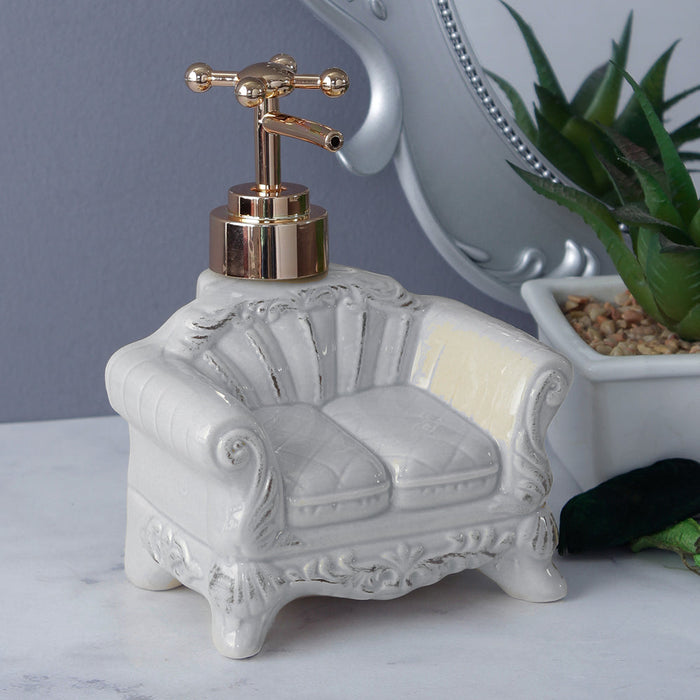 Vintage Sofa Soap Dispenser | Retro Couch Soap Pump & Holder