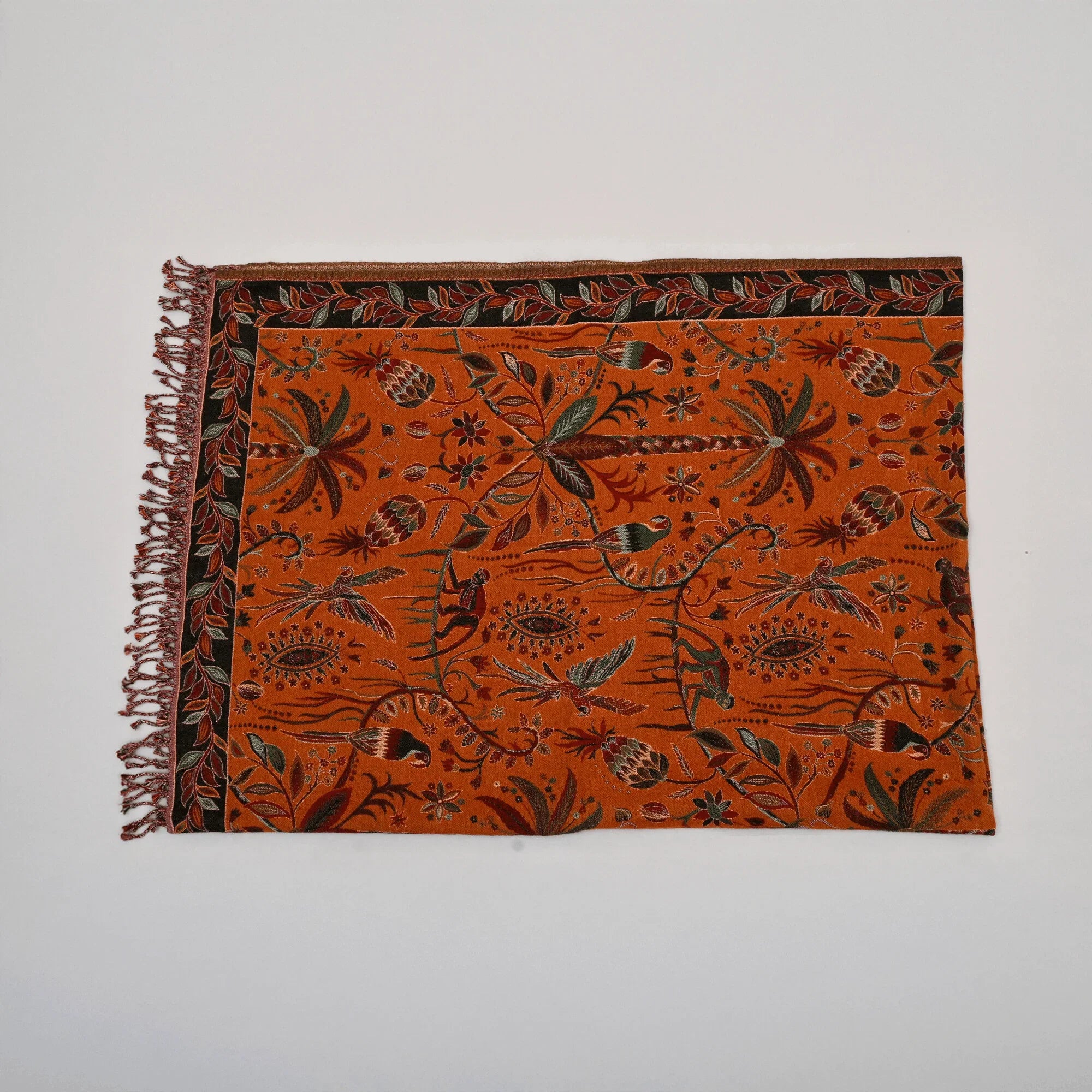 Songs of Nature Pure Cotton & Woollen Throw Blanket | Luxury Living Room & Bedroom Decor
