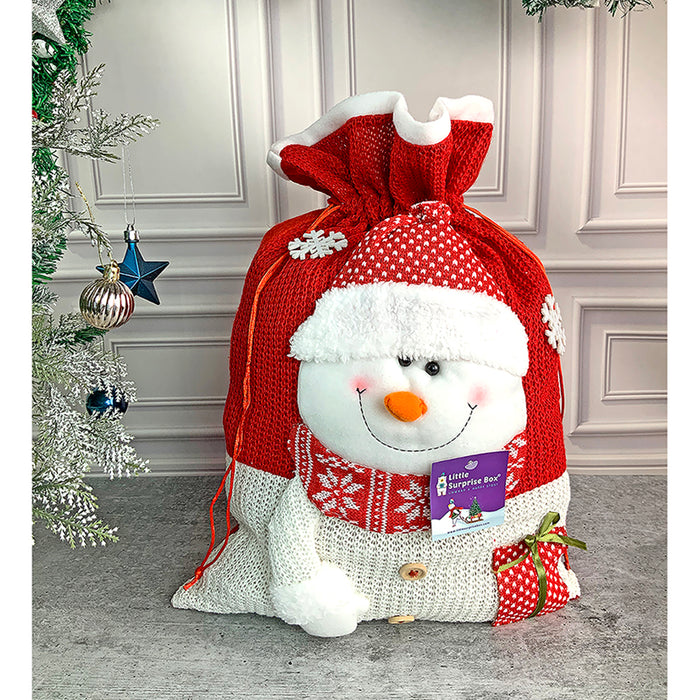 Knitted Christmas Sack for Christmas Gifts and Home Décor