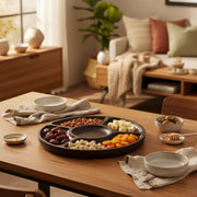 Wooden Snack Tray With Sections