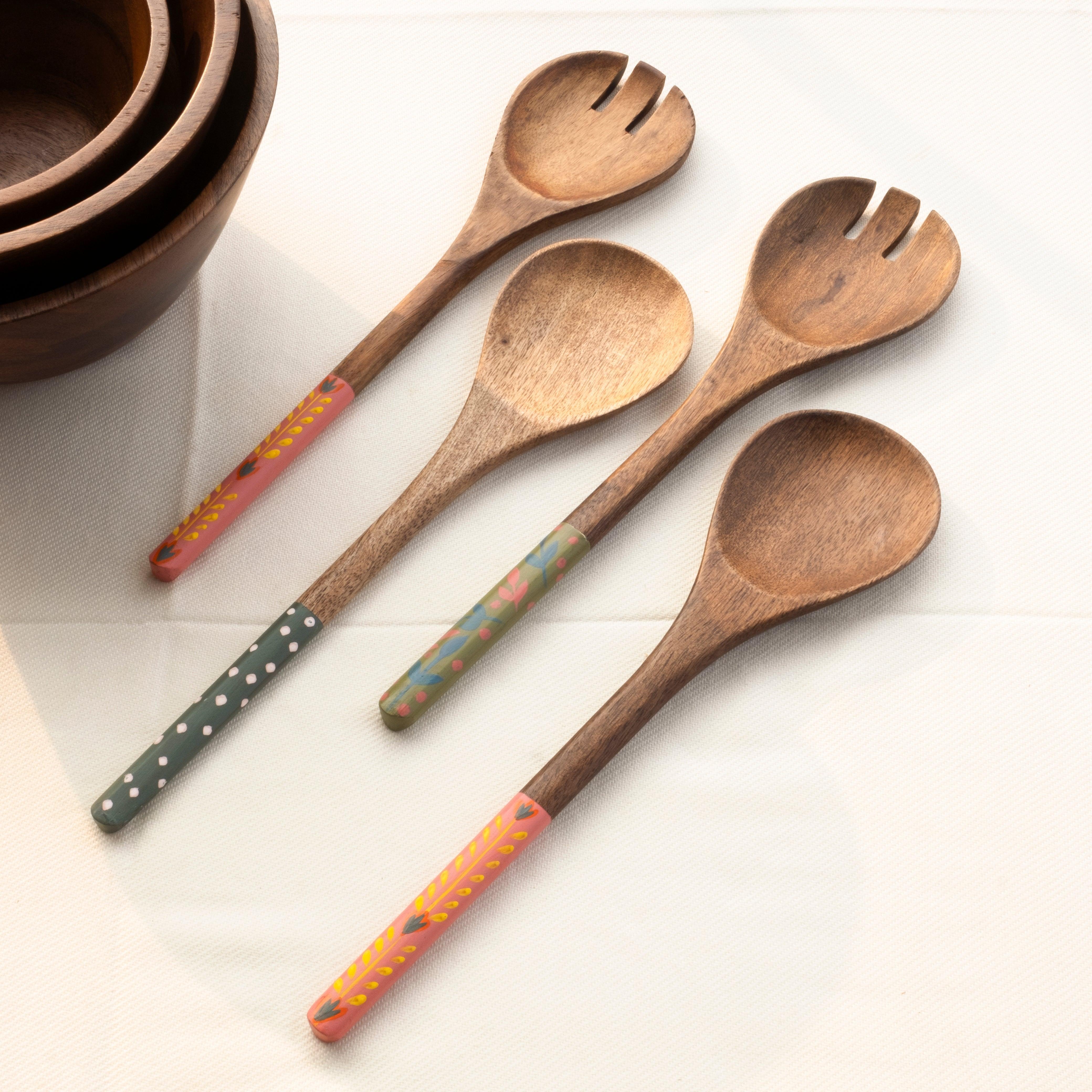 Bella Mango Wood Salad Spoon (Set of 2 Pcs)