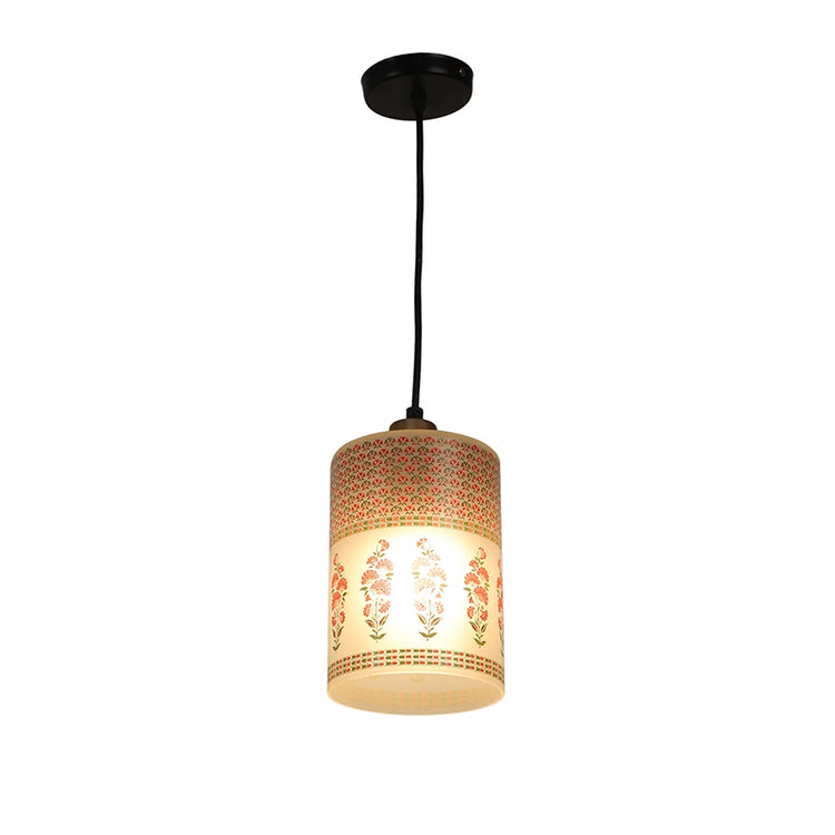 Kesar Minimal Glass Hanging Lamp | Decorative Pendant Light For Home Decor
