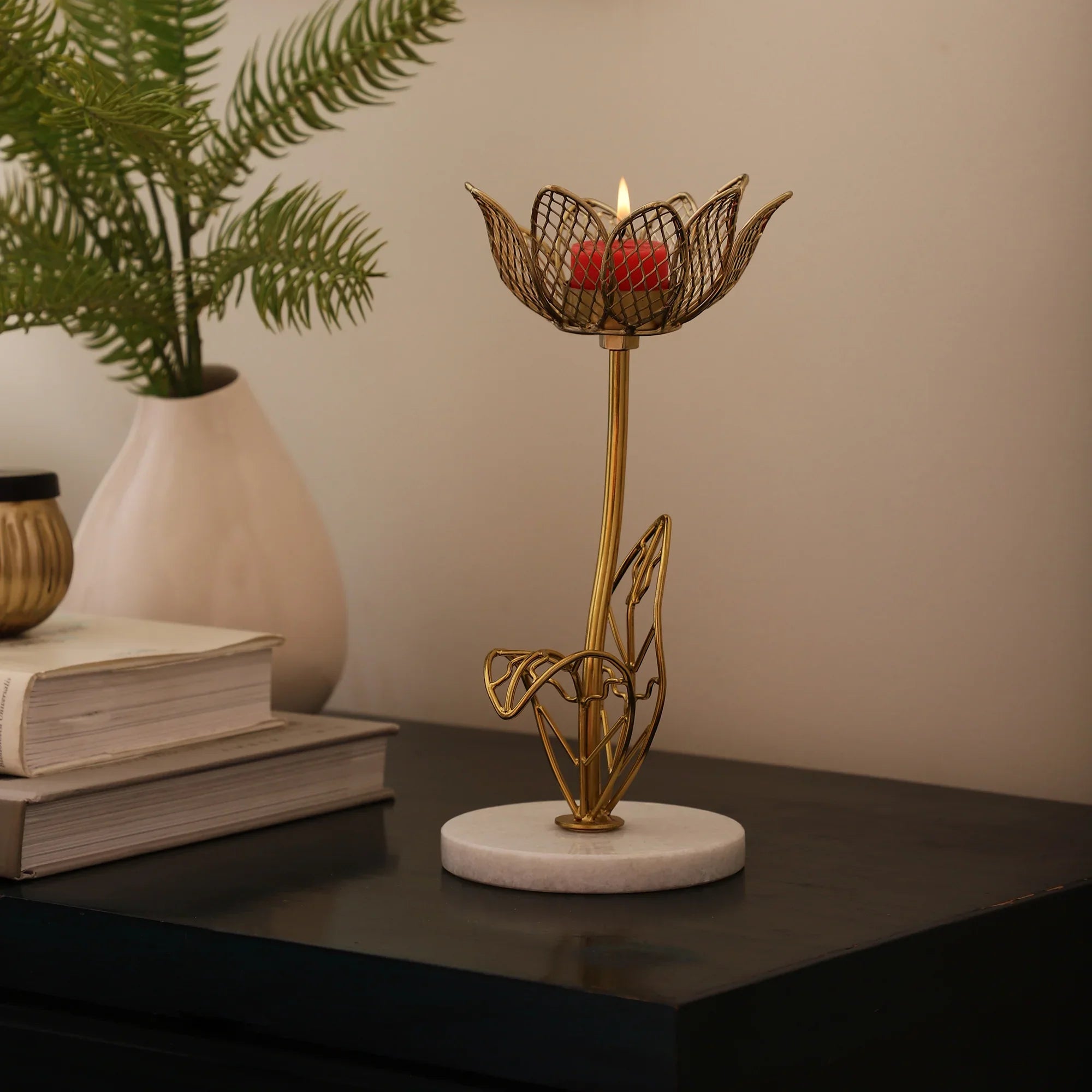 Kamal Marble Tealight Candle Holder