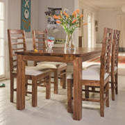 Sheesham Wood 4 Seater Dining Table Set In Honey Finish | Dining Table with 4 Chairs