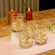 Paris Set of 4 Scotch Glasses | Luxury Whiskey Glasses with Gold Rim