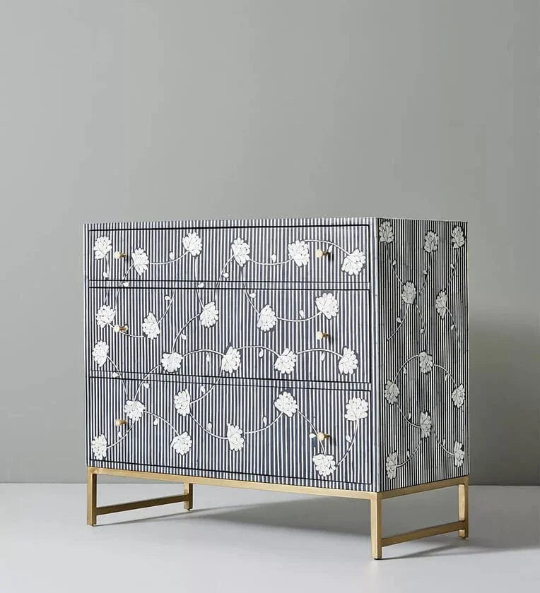 Inlay Chest of Drawer-Floral Blossom