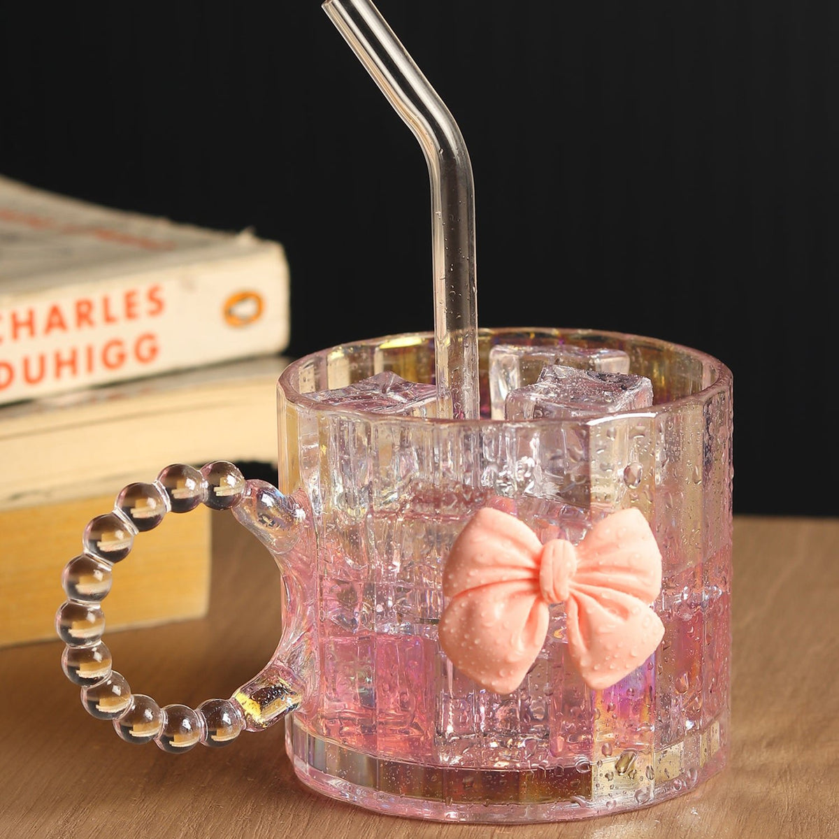 Colette Glass Tumbler Bow