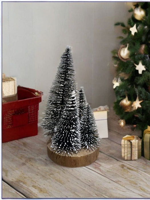 Mini Led Christmas Tree Set Table Décor | Artificial Xmas Tree Miniature Table Decor