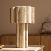 Kenji Table Lamp White | Metal and Rafia