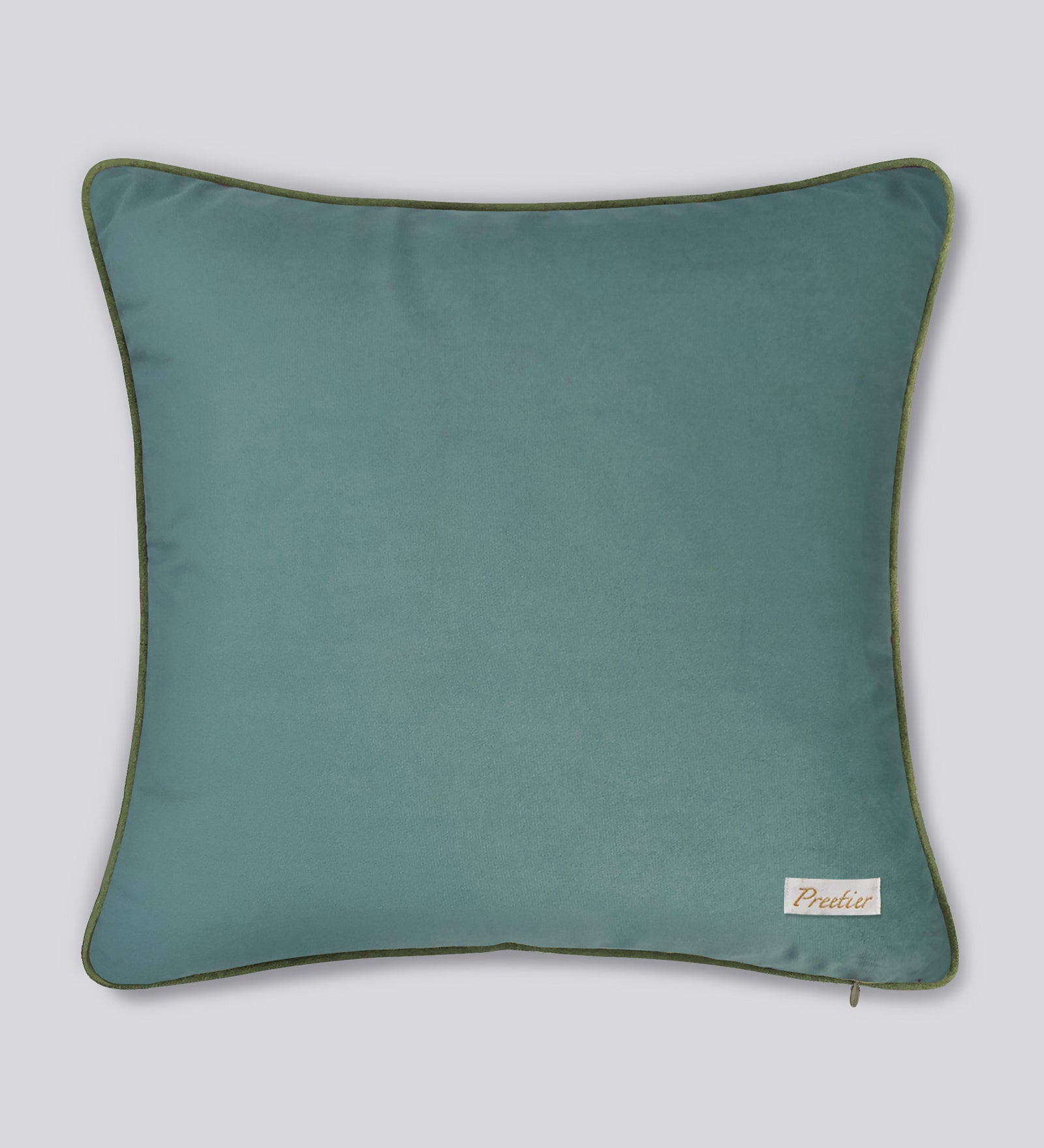 Udaya Palm Embroidery Cushion Cover - 18x18