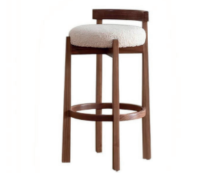 Cirica Barstool | Acacia Wood, Upholstery